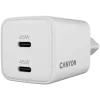 Canyon CU45CC GaN 45-W-Ladegerät 2xPD, Weiß (CNS-CUW45CC)