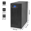 Qoltec 53982 On-line-USV mit reiner Sinuswelle, 6 kVA / 4,8 kW, LCD, USB