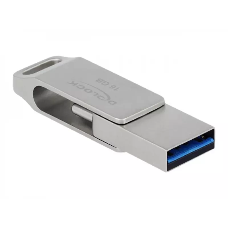 USB-Stick DeLOCK 64 GB USB-C Type-A drehbar Metallgehäuse