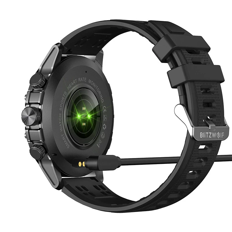 Smartwatch BlitzWolf BW-AT6 plus – schwarz, Herzfrequenzmesser, Fitness-Tracker