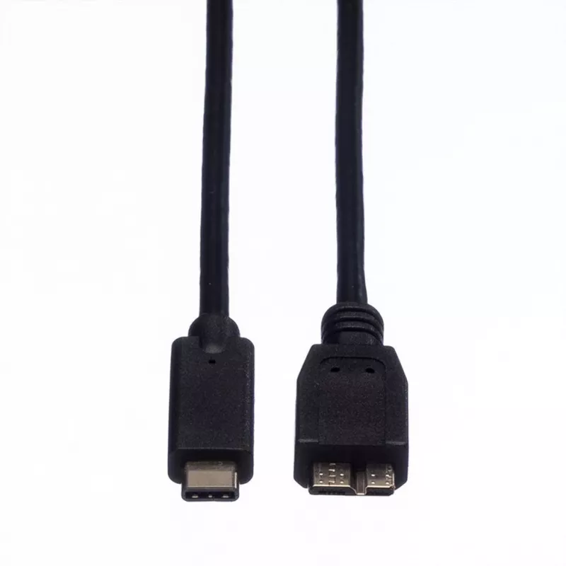 ROLINE - USB-Kabel - USB Typ C (M) auf Micro-USB Typ B (M) - 50 cm - Schwarz (11.02.9005)