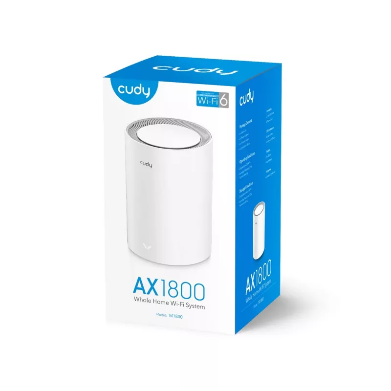 Mesh-System Cudy M1800 Dualband Wi-Fi 6 Intern Weiß