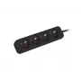 Power Extension Lanberg PS0-04E-0100-IEC-BK 1m 4 AC Outlets Indoor Schwarz
