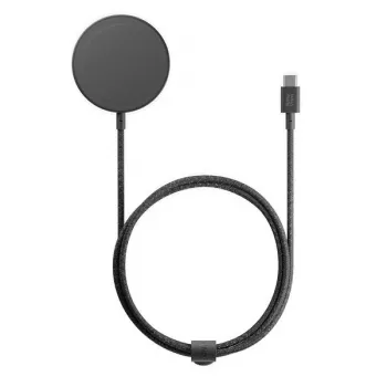 Kabelloses Standladegerät native union Snapstand Qi2 USB 1,5 m Kabel Schwarz