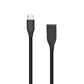 Silikonkabel USB-Micro-USB (Schwarz, 2 m)