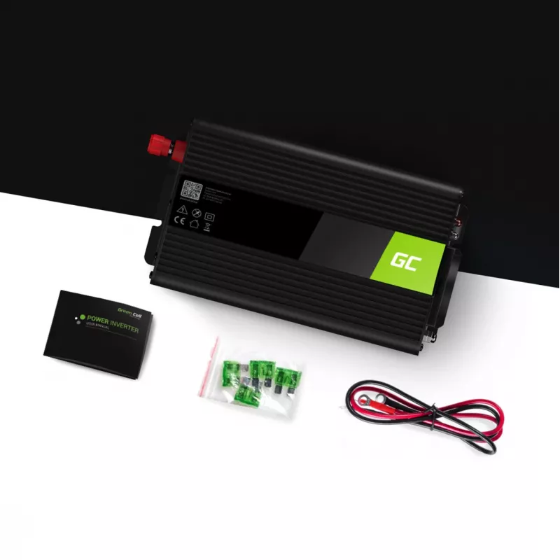 Green Cell INV08 Netzteil/Wechselrichter Outdoor 1000 W Schwarz