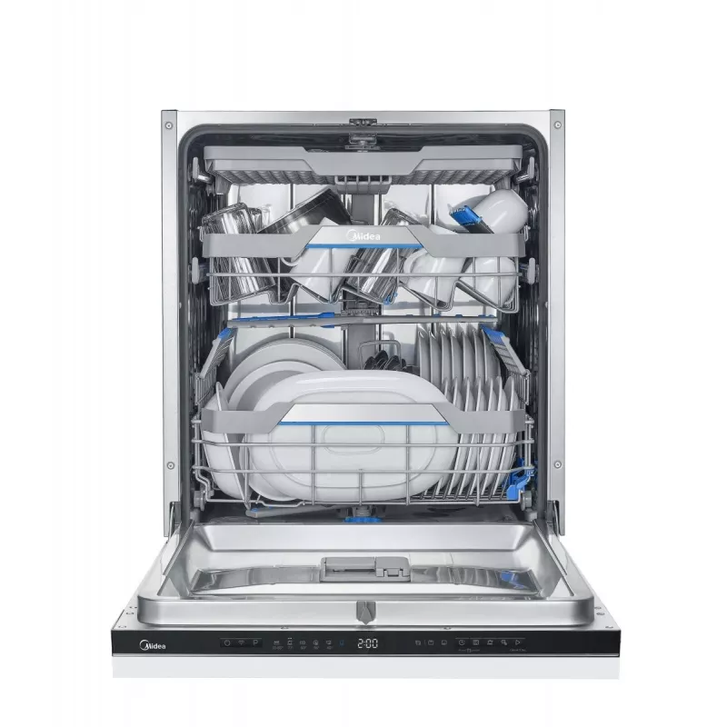 Midea MDWEB1403MB-WI Einbau-Geschirrspüler, 60 cm, 14 Maßgedecke, 44 dB, WLAN, Energieklasse C