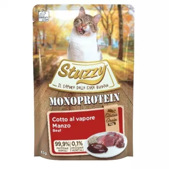 STUZZY Monoprotein Beef - Nassfutter für Katzen - 85 g