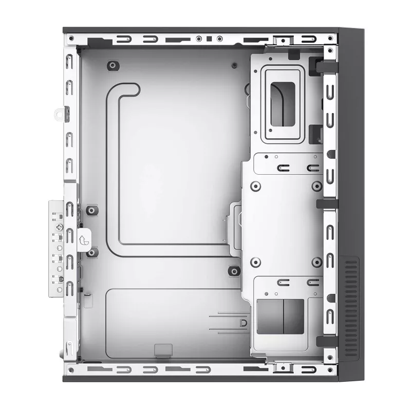 Akyga AK-302-01BL SFF-PC-Gehäuse, Micro-ATX / Mini-ITX, USB-C + 2x USB 3.0 + USB 2.0, ohne Netzteil, schwarz
