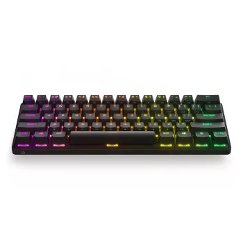 Mechanische Gaming-Tastatur STEELSERIES Apex Pro Mini Wireless — 60% Formfaktor, USB + RF Wireless + Bluetooth, QWERTY US, Schwarz