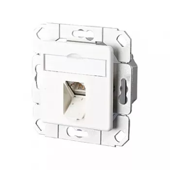 METZ CONNECT E-DAT - Anschlussdose, Unterputz - RJ-45 - Reinweiß, RAL 9010 (130C371102-I)