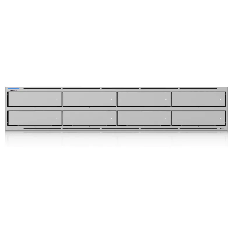 Ubiquiti UniFi UNAS Pro 8 Netzwerkspeicher, 2HE, Rackmount, 10 Gbit/s, 8x HDD / 2x M.2-Steckplätze UniFi-Integrationen (UNAS-PRO-8)