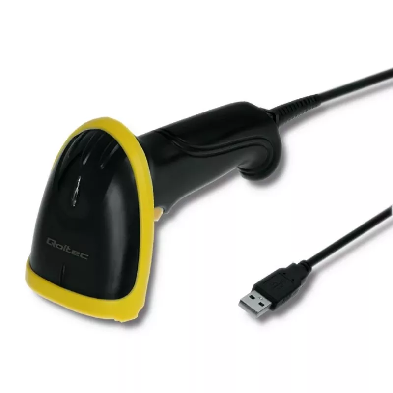 Qoltec 50867 Laser-Barcodescanner 1D/2D, USB, Schwarz