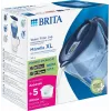 Wasserfilter-Kanne BRITA Marella XL mit 5 MAXTRA PRO Kartuschen, blau