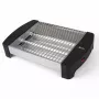 Jata JETT1587 Toaster, 400 W, 2 Quarzstäbe, herausnehmbare Krümelschublade, Edelstahl, Schwarz
