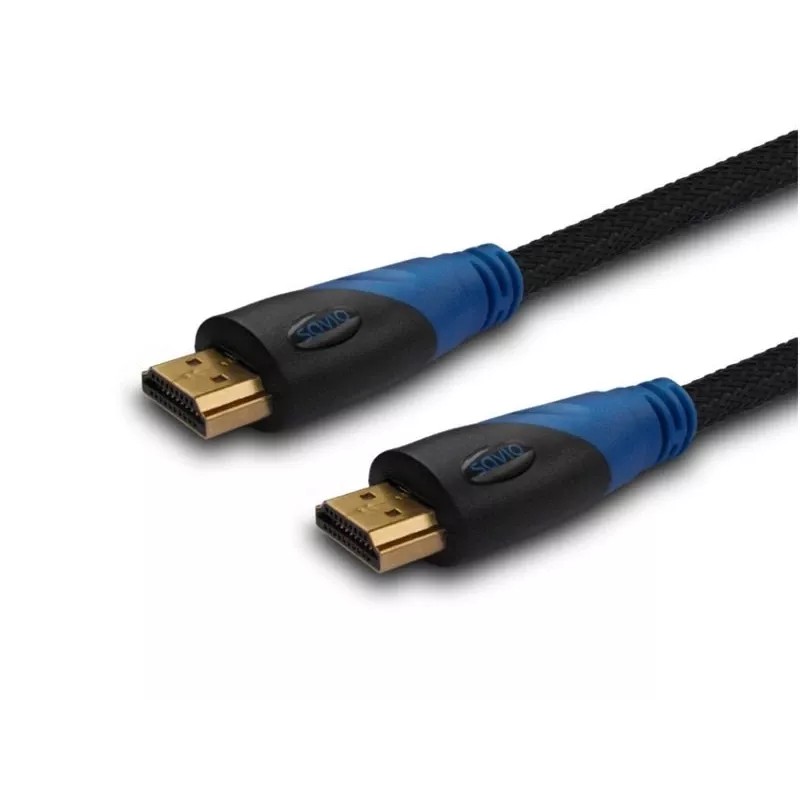 HDMI-Kabel SAVIO CL-48 2 m, HDMI 1.4, 4K (4096x2160), ARC, Ethernet, vergoldete Kontakte