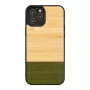 Schutzhülle Man and Wood für iPhone 12 / 12 Pro — Bambuswald Schwarz
