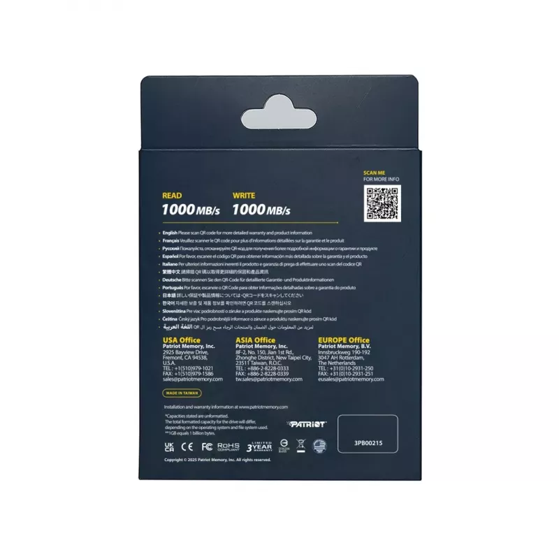 Patriot Memory Transporter Lite 512 GB USB Type-C 3.2 Gen 2 (3.1 Gen 2) (PTPL512GPECB) Schwarz