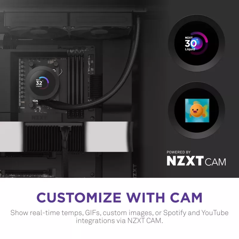 All-in-One-Flüssigkeitskühler NZXT Kraken Plus 280 14 cm Schwarz