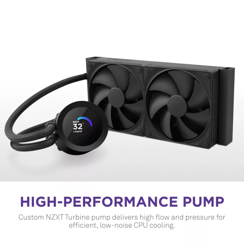 All-in-One-Flüssigkeitskühler NZXT Kraken Plus 280 14 cm Schwarz