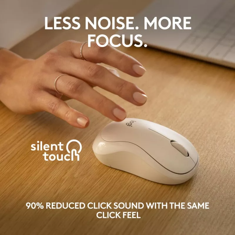 Logitech M240 Silent kabellose Bluetooth-Maus, Weiß