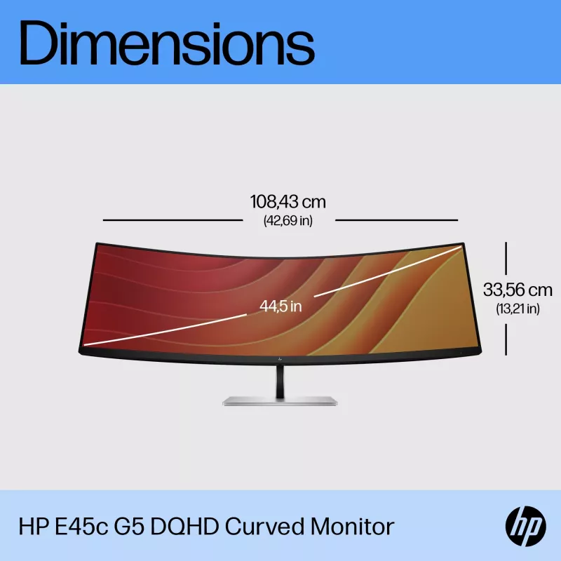 Monitor HP E45c G5 44,5 Zoll Dual QHD LCD 5120 x 1440