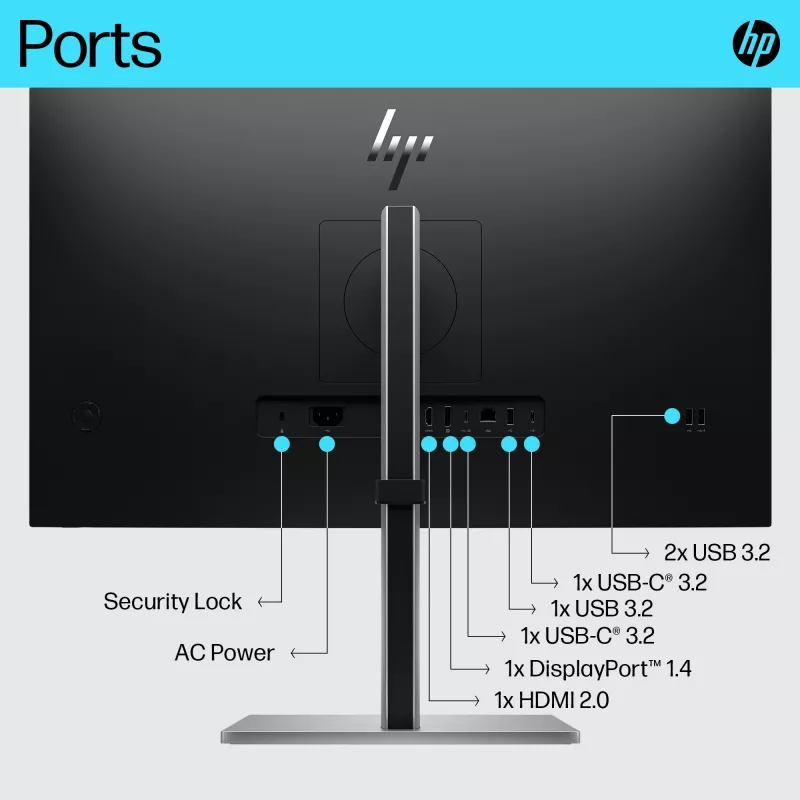 Monitor HP E-Series E27k G5 27 Zoll 4K Ultra HD LCD 3840 x 2160