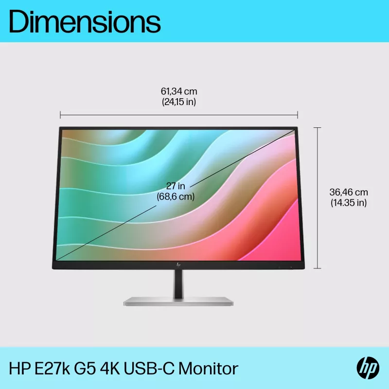 Monitor HP E-Series E27k G5 27 Zoll 4K Ultra HD LCD 3840 x 2160