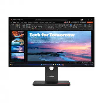 Lenovo ThinkVision T27QD-40 Monitor, 68,6 cm (27 Zoll), 2560 x 1440 Pixel, Wide Quad HD, LED, 6 ms, Schwarz