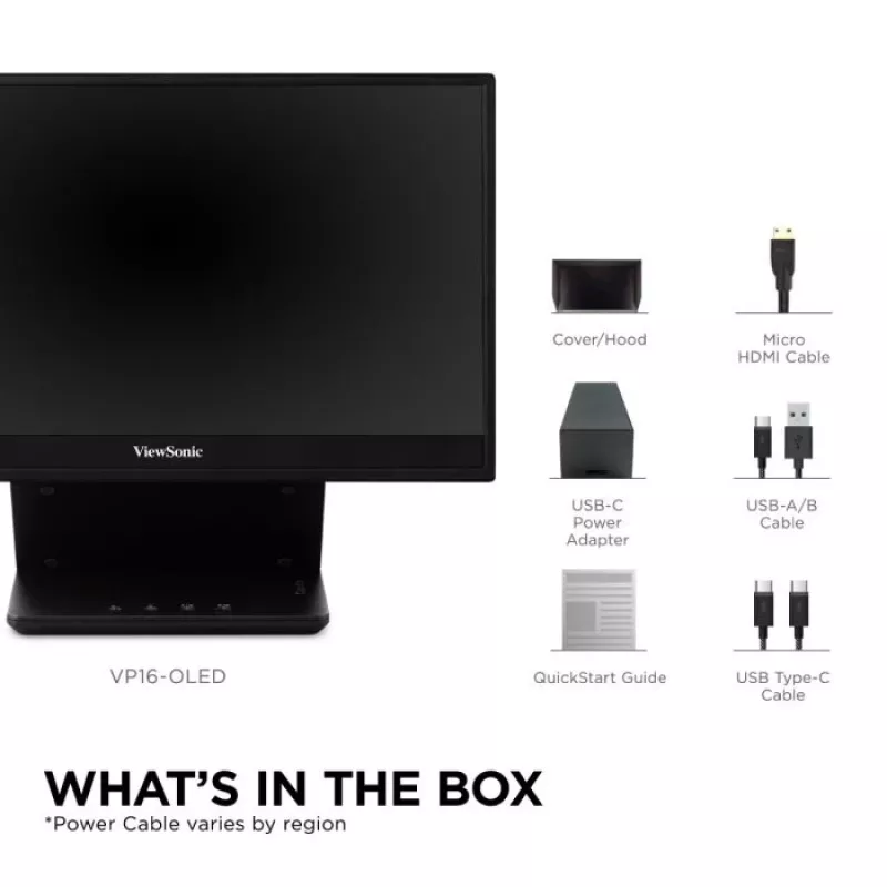 Viewsonic VP Series VP16-OLED Computermonitor 40,6 cm (16 Zoll) 1920 x 1080 Pixel Full HD Schwarz