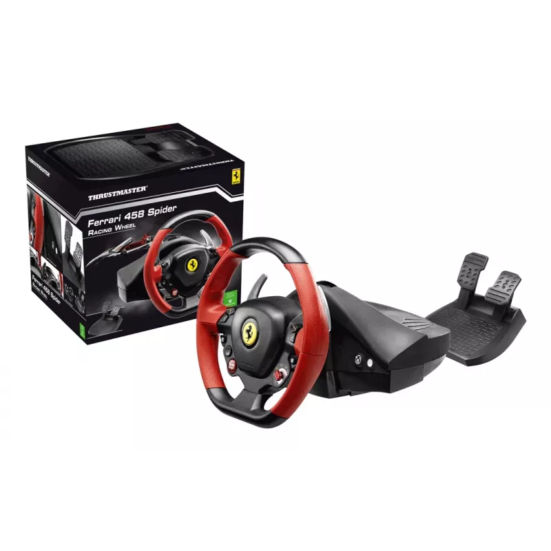Thrustmaster Ferrari 458 Spider Schwarz, Rot USB Lenkrad + Pedale Xbox One