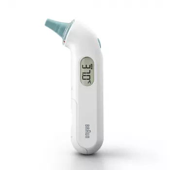 Kontakt-Ohrthermometer BRAUN ThermoScan 3 IRT3030 — Messung 34–42,2°C, 1 s, LCD, Summer, weiß