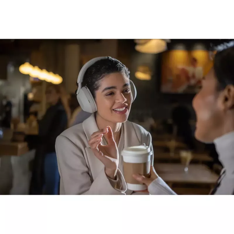 Sony WH-1000XM5 Headset Kabelgebunden & Kabellos Kopfband Telefonate/Musik Bluetooth Silber, Weiß