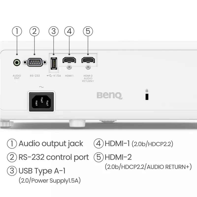 BenQ TK710 Standard-Beamer 3200 ANSI Lumen DLP UHD 4K (3840x2160) 3D Schwarz, Weiß