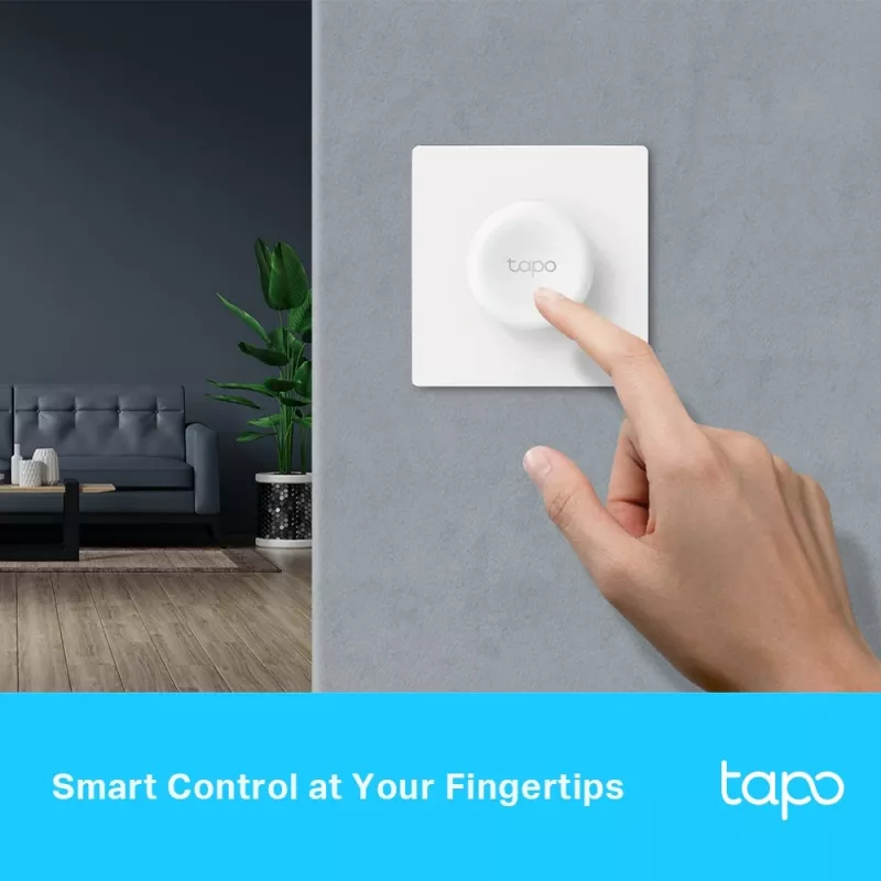 TP-Link Tapo S200D Smarter Fernbedienungs-Dimmschalter, extern, Tasten und Drehregler, CR2032-Batterie, Weiß