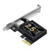 TP-Link 2.5 Gigabit PCIe Netzwerkadapter, intern, kabelgebunden, PCI Express, Ethernet, 2500 Mbit/s, Schwarz, Grau