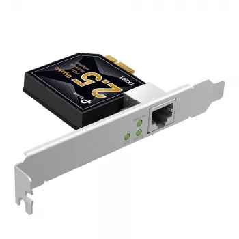 TP-Link 2.5 Gigabit PCIe Netzwerkadapter, intern, kabelgebunden, PCI Express, Ethernet, 2500 Mbit/s, Schwarz, Grau