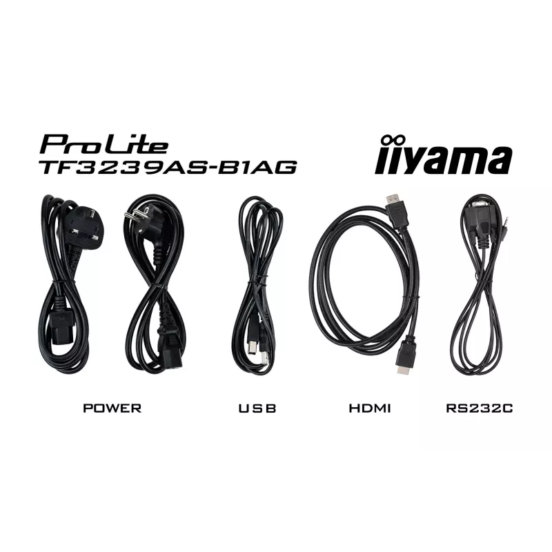 iiyama TF3239AS-B1AG Computermonitor 80 cm (31,5 Zoll) 1920 x 1080 Pixel Full HD LED Touchscreen Schwarz