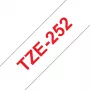 Laminierband Brother TZe252 24mm Rot auf Weiß