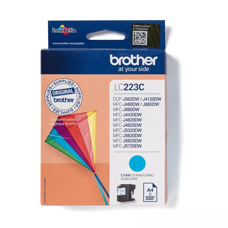 Brother LC223C Tintenpatrone, 1 Stk., Original, Cyan