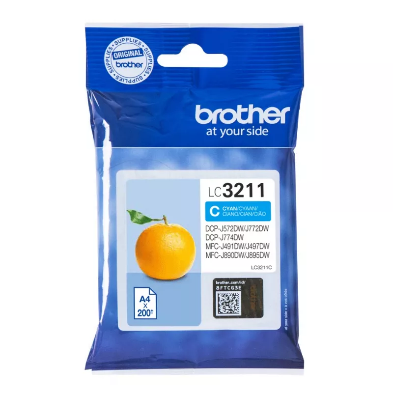 Brother LC3211C Tintenpatrone 1 Stück Original Standard-Reichweite Cyan
