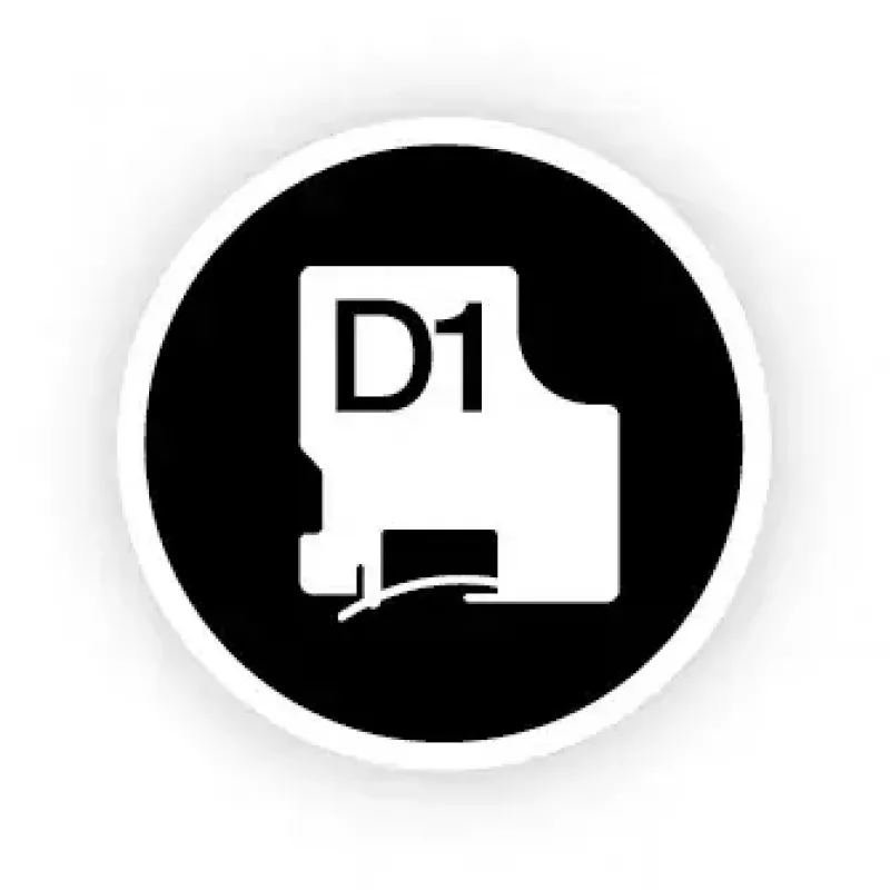 Label Tape DYMO D1 Durable Schwarz auf Weiß 12 mm