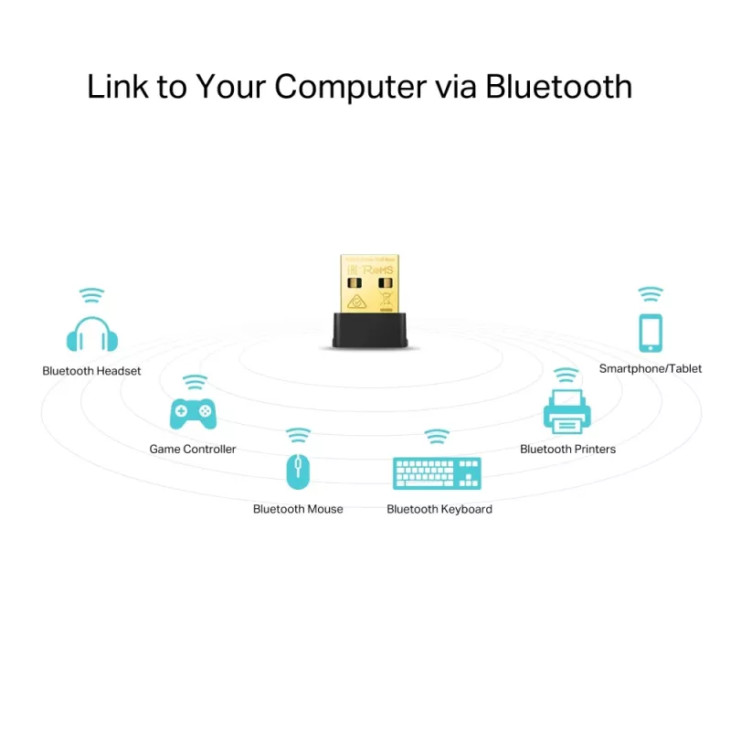 TP-Link Archer T2UB Nano AC600 Dualband WLAN Bluetooth USB-Adapter, Wi-Fi 5, Schwarz
