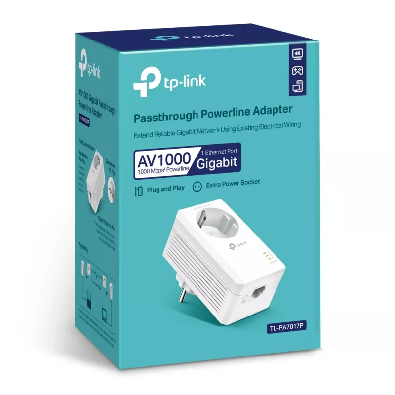 TP-Link TL-PA7017P PowerLine Netzwerkadapter 1000 Mbit/s Ethernet LAN Weiß 1 Stück