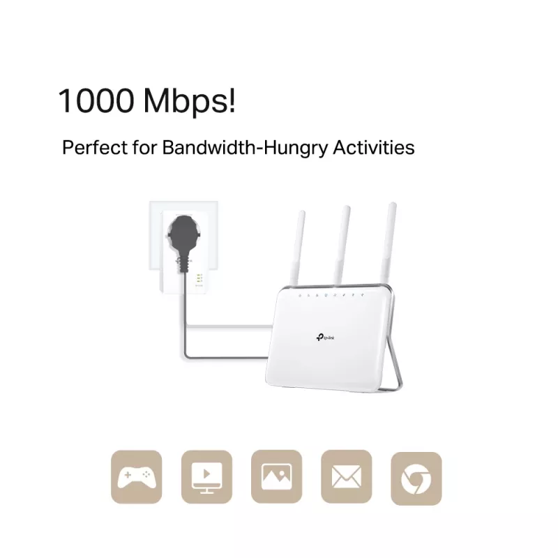 TP-Link TL-PA7017P PowerLine Netzwerkadapter 1000 Mbit/s Ethernet LAN Weiß 1 Stück