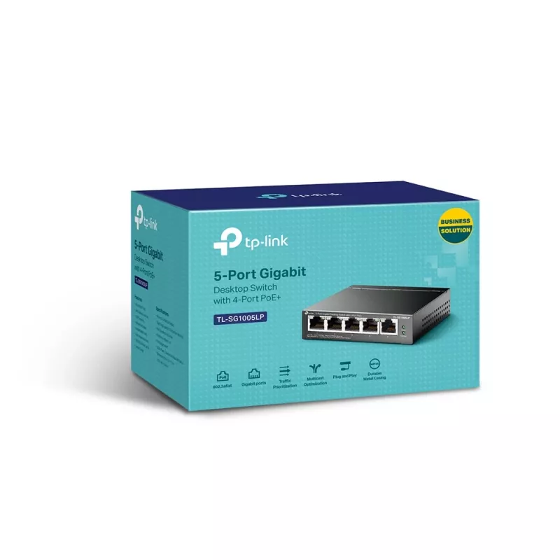 TP-Link TL-SG1005LP Netzwerk-Switch Unmanaged Gigabit Ethernet (10/100/1000) Power over Ethernet (PoE) Schwarz