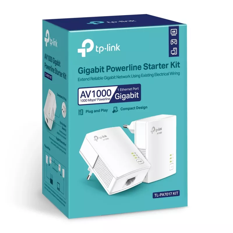 TP-Link TL-PA7017 KIT PowerLine Netzwerkadapter 1000 Mbit/s Ethernet LAN Weiß 2 Stück