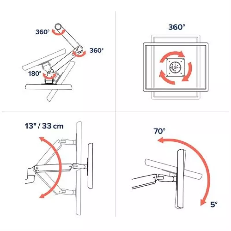 Ergotron LX Tischhalterung für LCD-Monitor, poliertes Aluminium