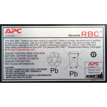 APC Batterie-Ersatzkartusche RBC55 (OEM), Blei-Säure, 816 Wh, Schwarz, 24,3 kg, 142 mm, 173 mm