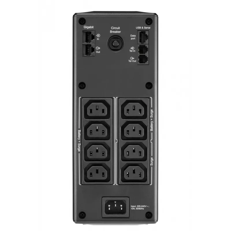 APC Back-UPS Pro, 1600VA/960W, Tower, 230V, 8x IEC C13 Steckdosen, AVR, LCD, benutzerwechselbare Batterie